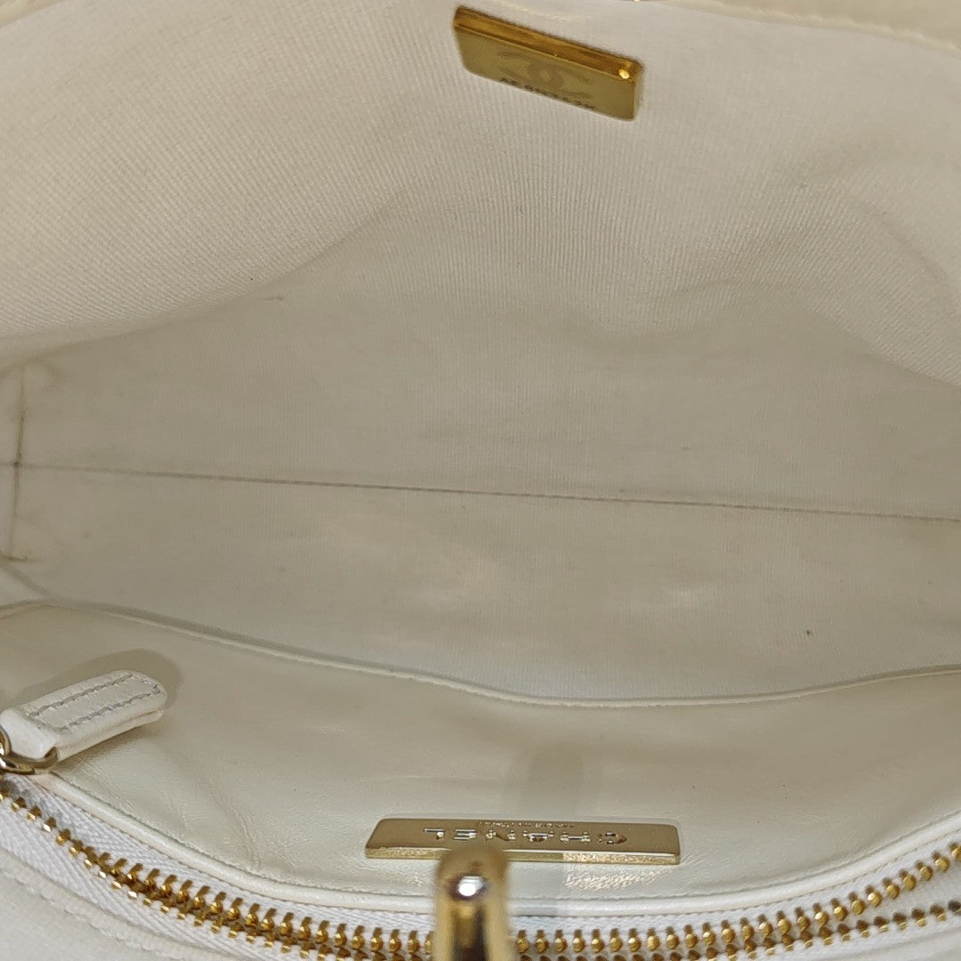 CHANEL 31 Mini Quilted Lambskin White