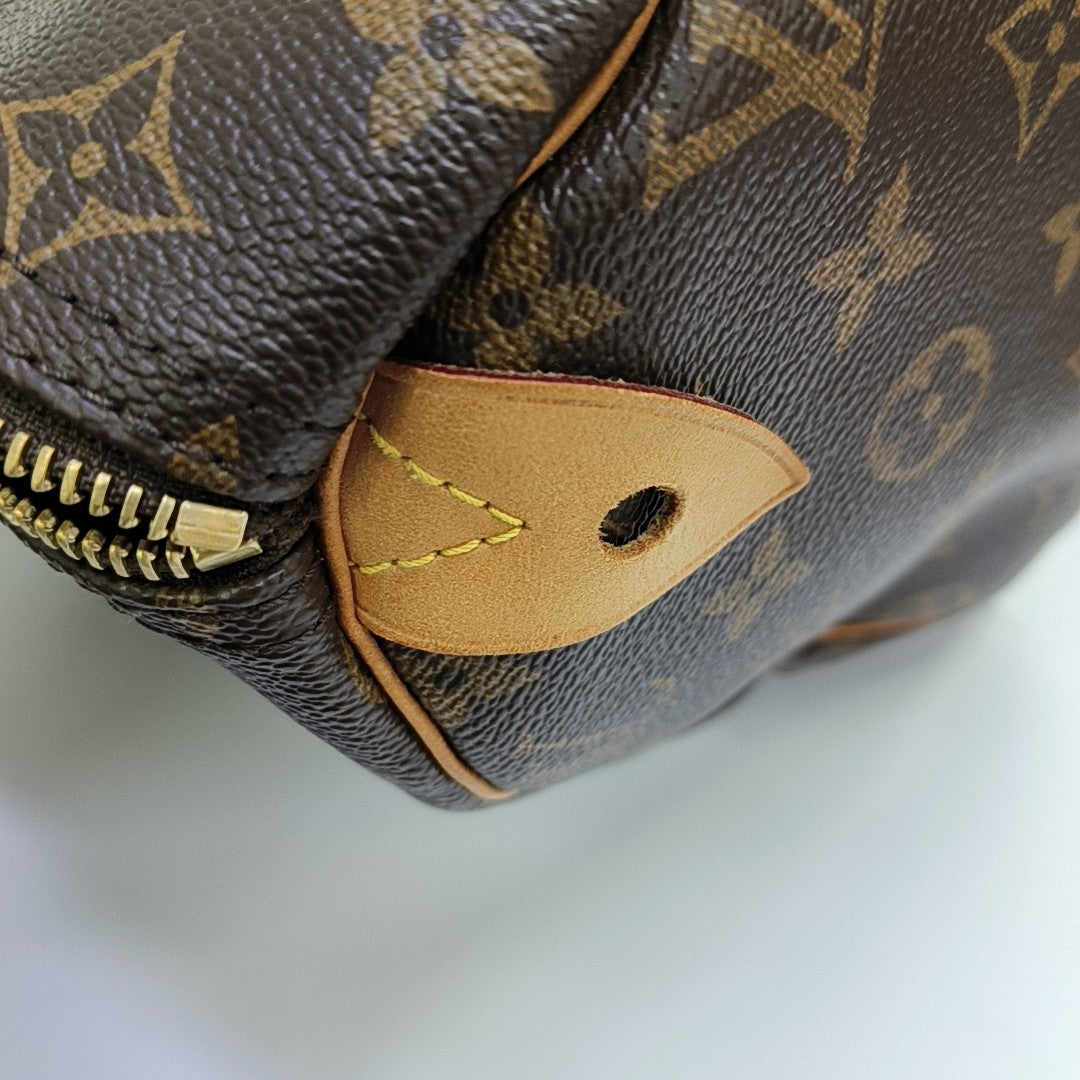 SPEEDY 30 Monogram Coated Canvas Brown