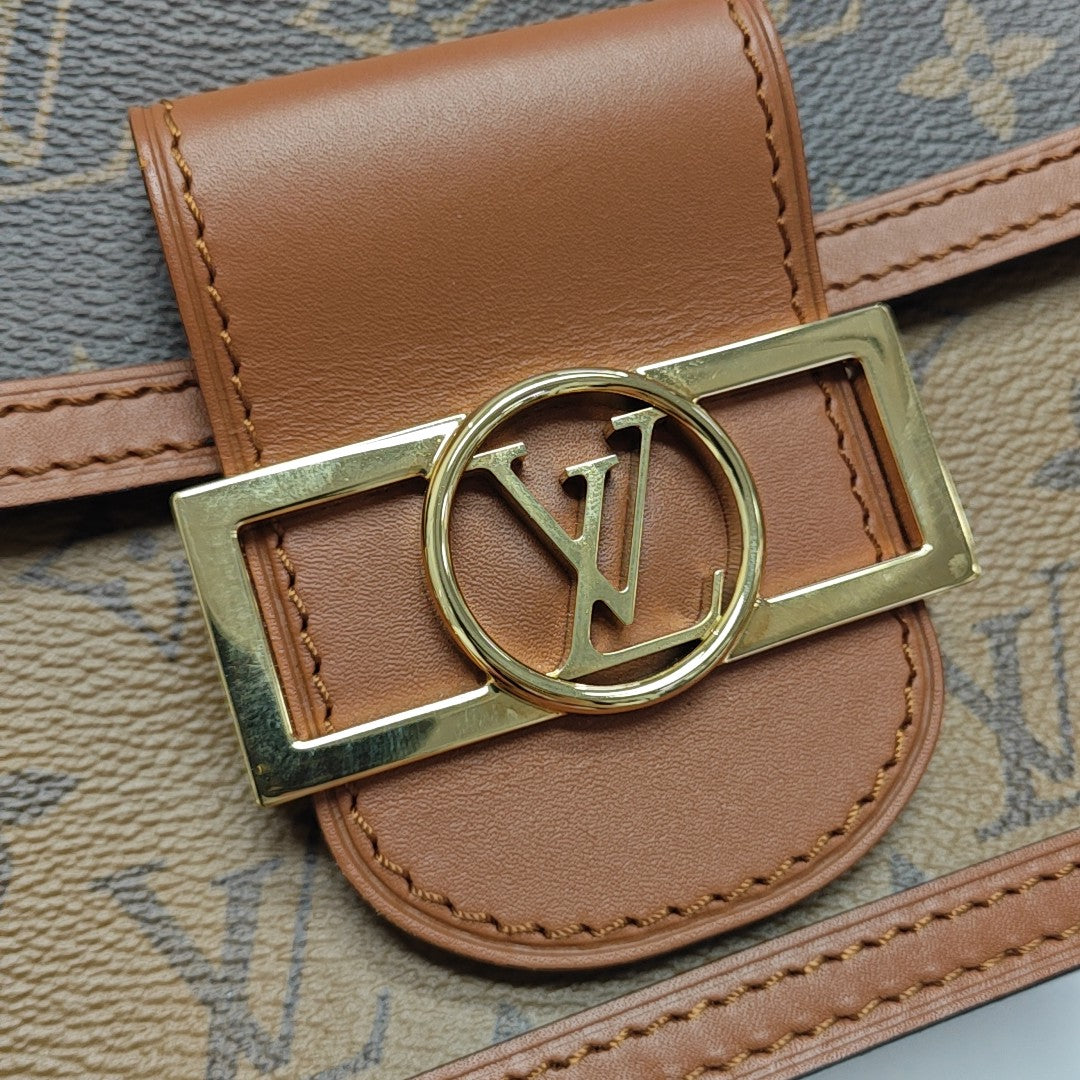 DAUPHINE Mini Monogram Coated Canvas Brown