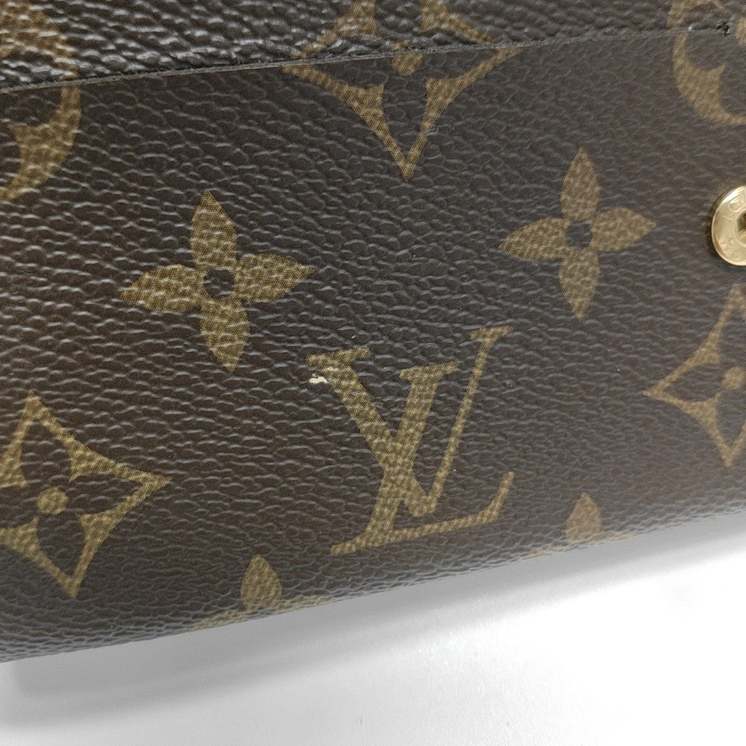 EMILIE Monogram Coated Canvas Brown Wallet