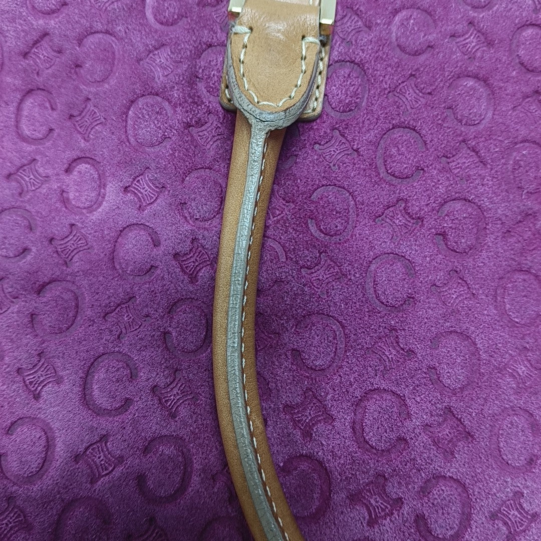Suede Top Handle Bag Pink