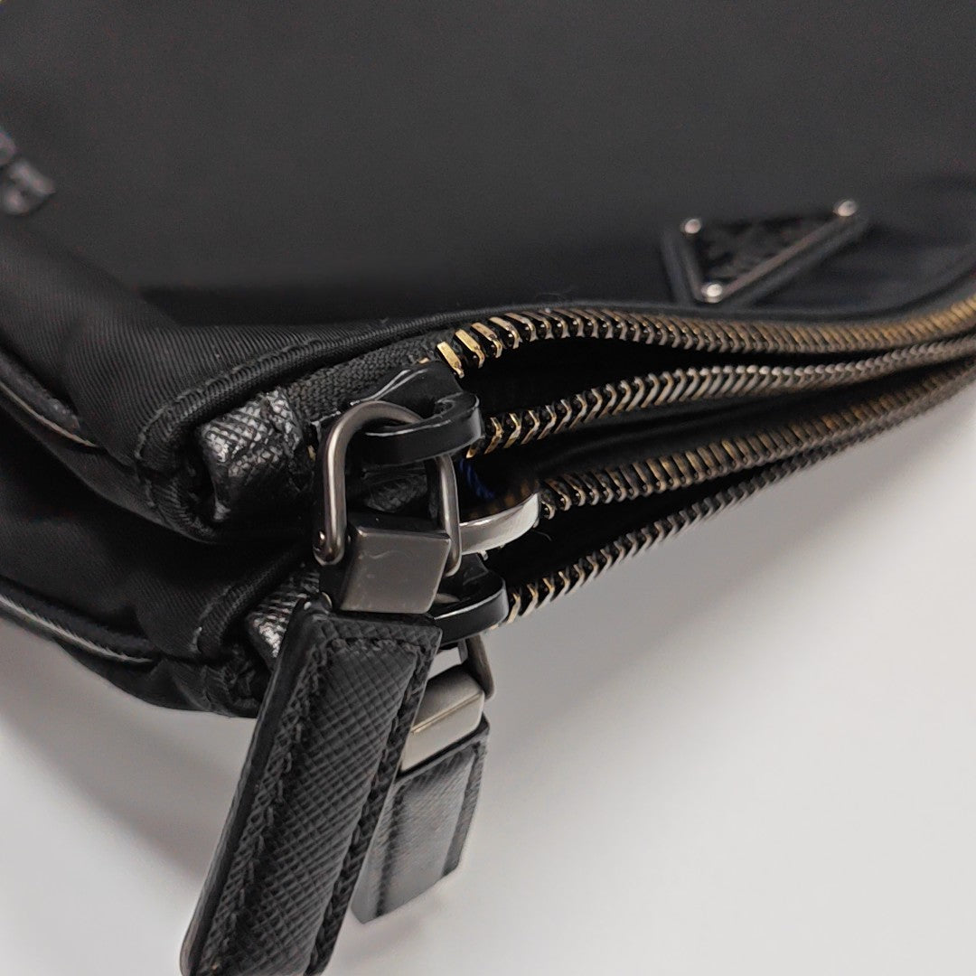 Nylon Shoulder Bag Black