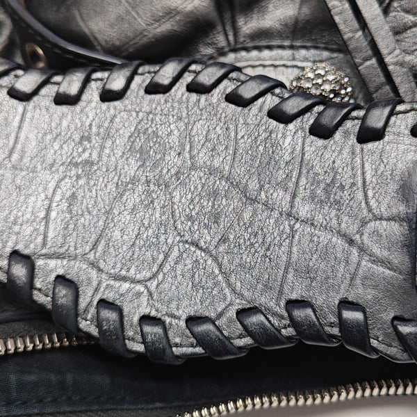 Le Cagole S Lambskin Gray