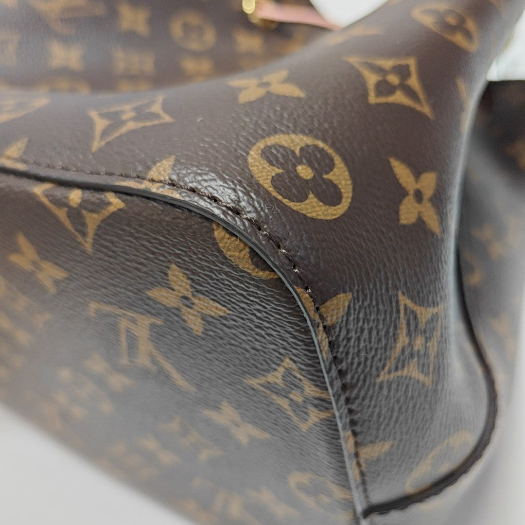 NÉONOÉ MM Monogram Coated Canvas Brown