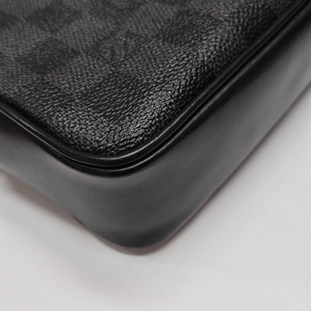 ALPHA Damier Graphite Coated Canvas Gray