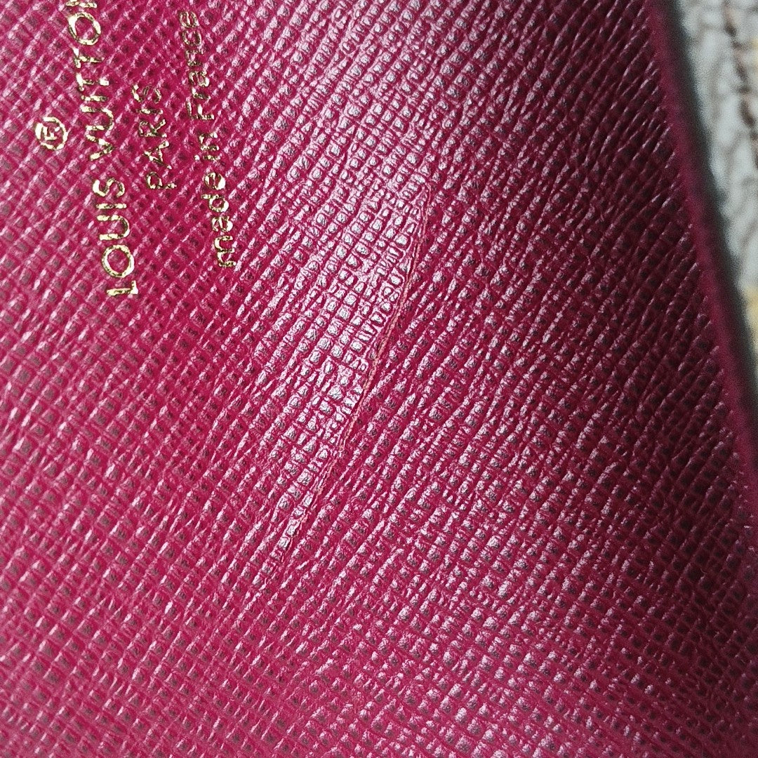 SARAH Monogram Coated Canvas Brown Card Holder