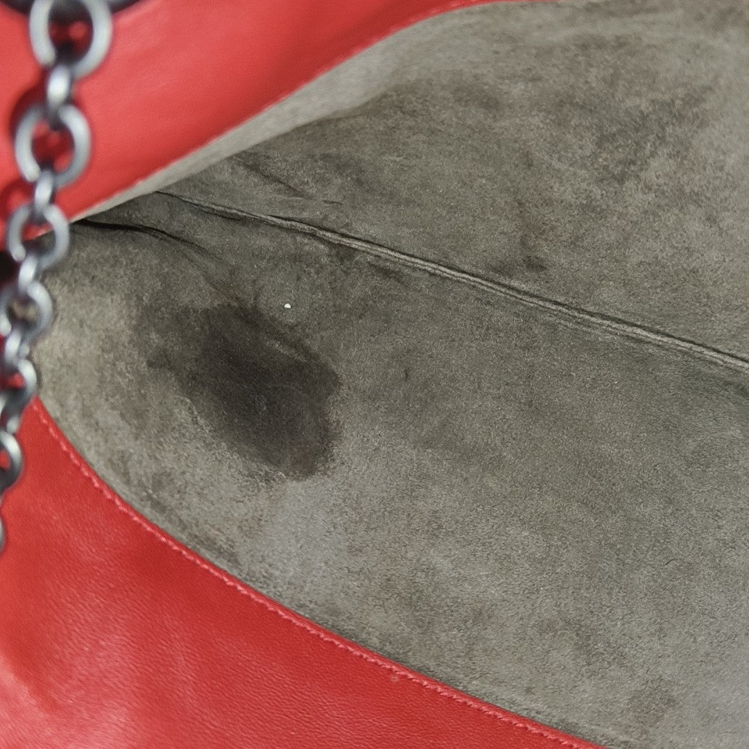 Calfskin Top Handle Bag Red