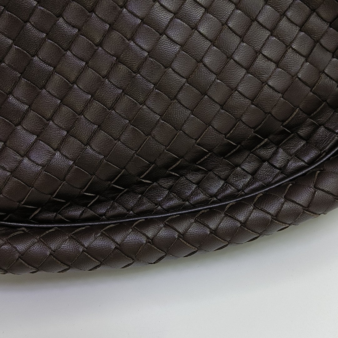Lambskin Shoulder Bag Brown