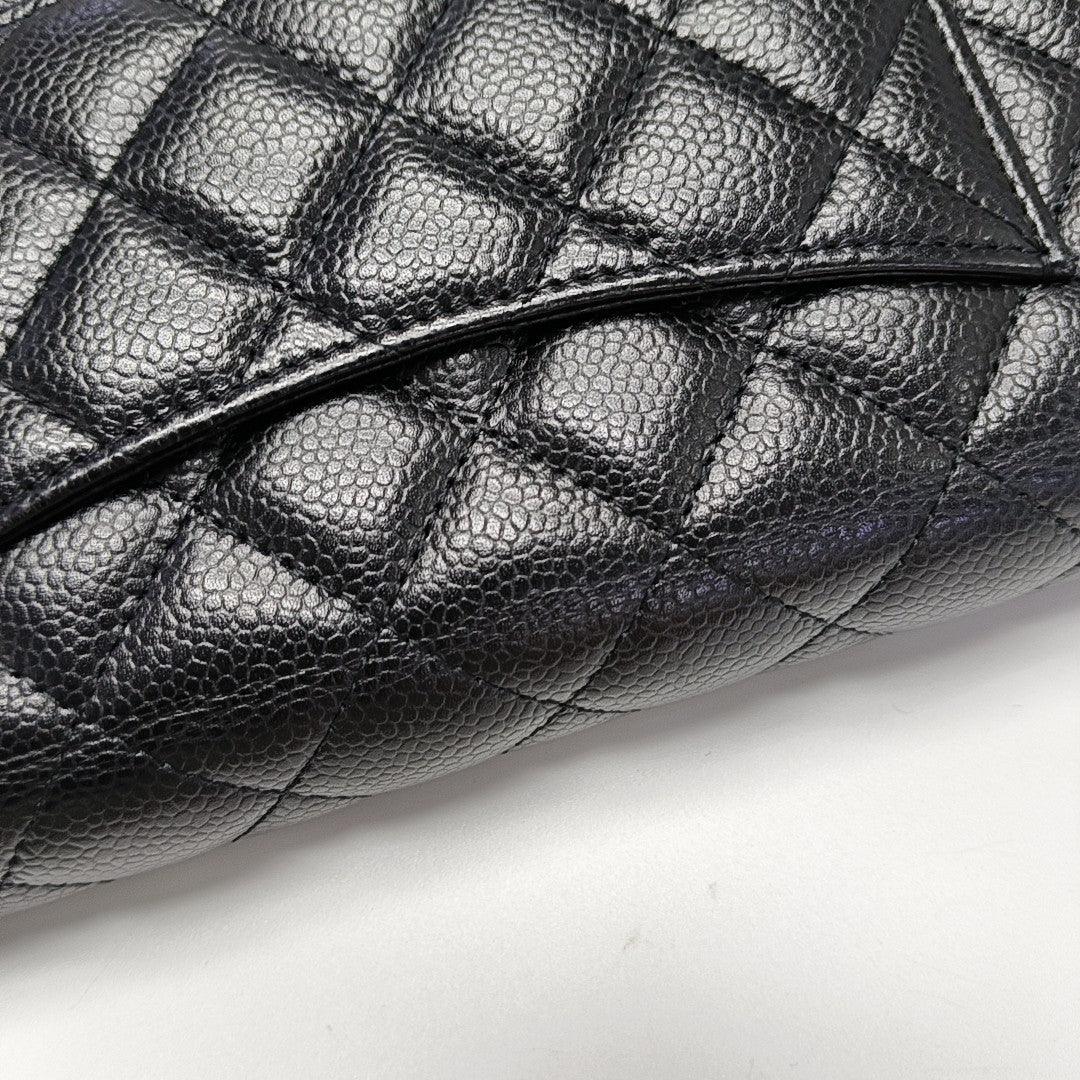 WOC Quilted Grained Calfskin Black