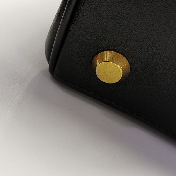 Calfskin Shoulder Bag Mini Black