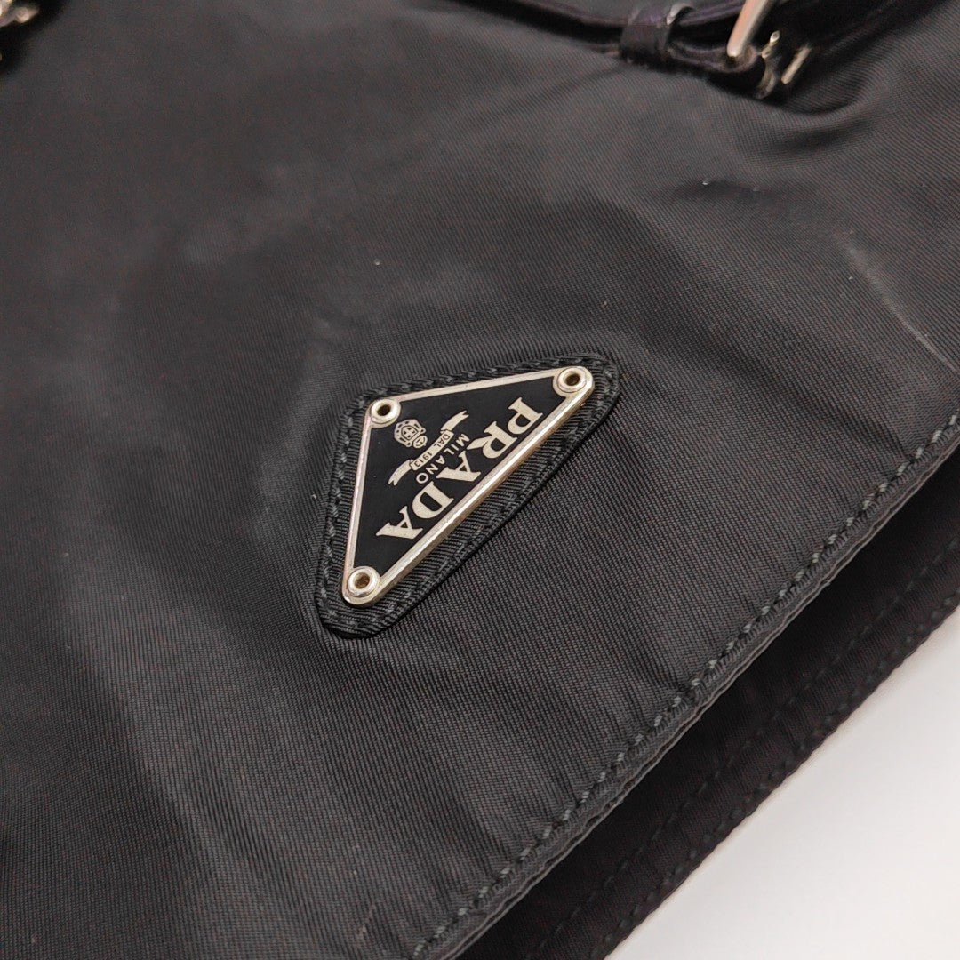 Nylon Shoulder Bag Black