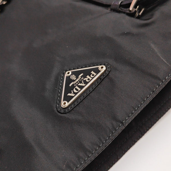Nylon Shoulder Bag Black