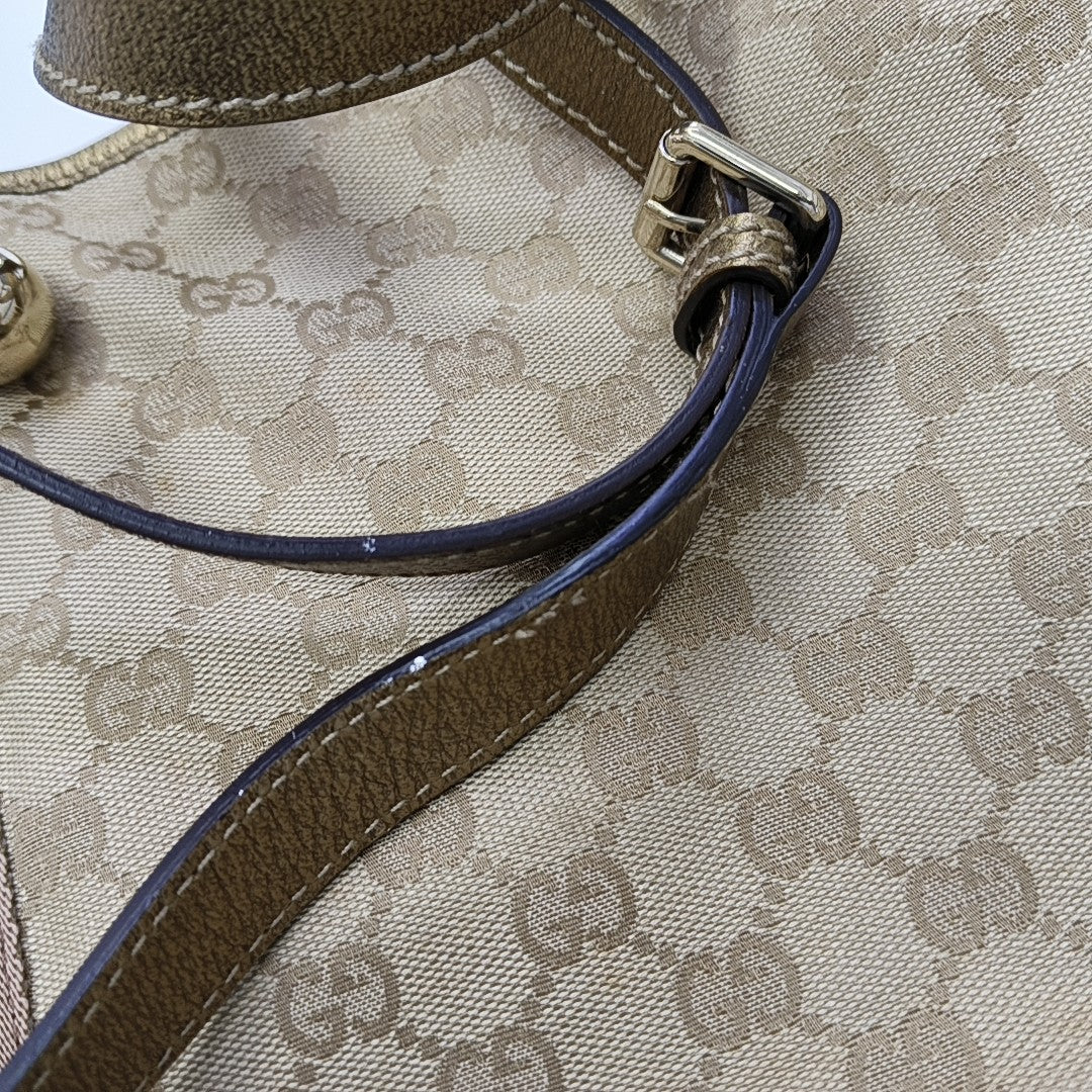 Monogram Canvas Tote Bag Beige