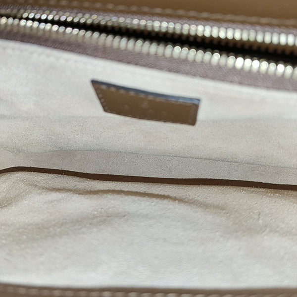 Horsebit 1955 Medium Monogram Coated Canvas Beige