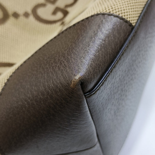Monogram Canvas Tote Bag Medium Brown