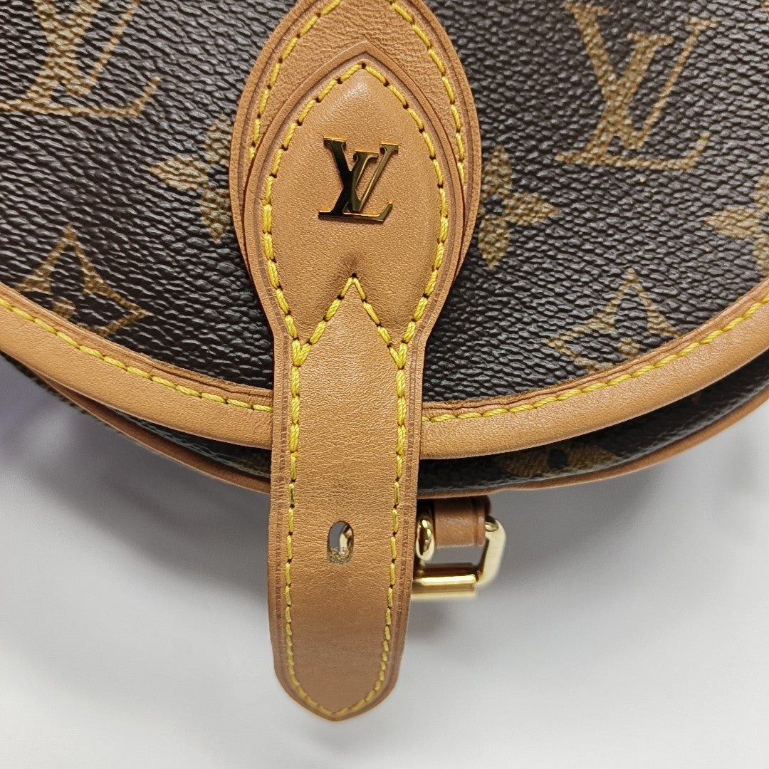 TAMBOURINE Monogram Coated Canvas Brown