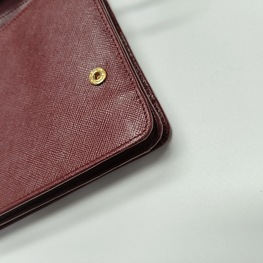 Saffiano Calfskin Shoulder Bag Red