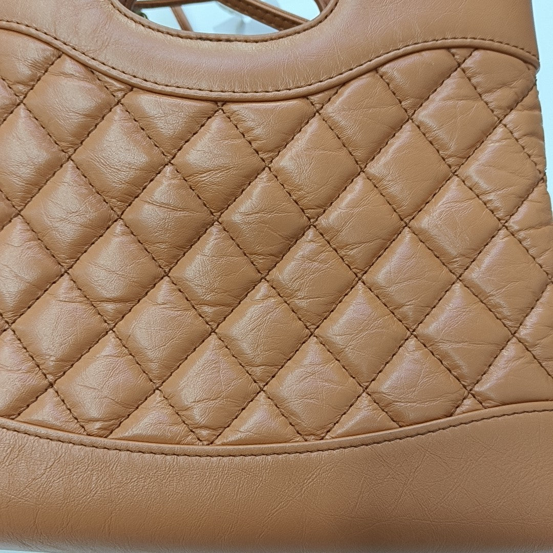 CHANEL 31 Mini Quilted Calfskin Orange
