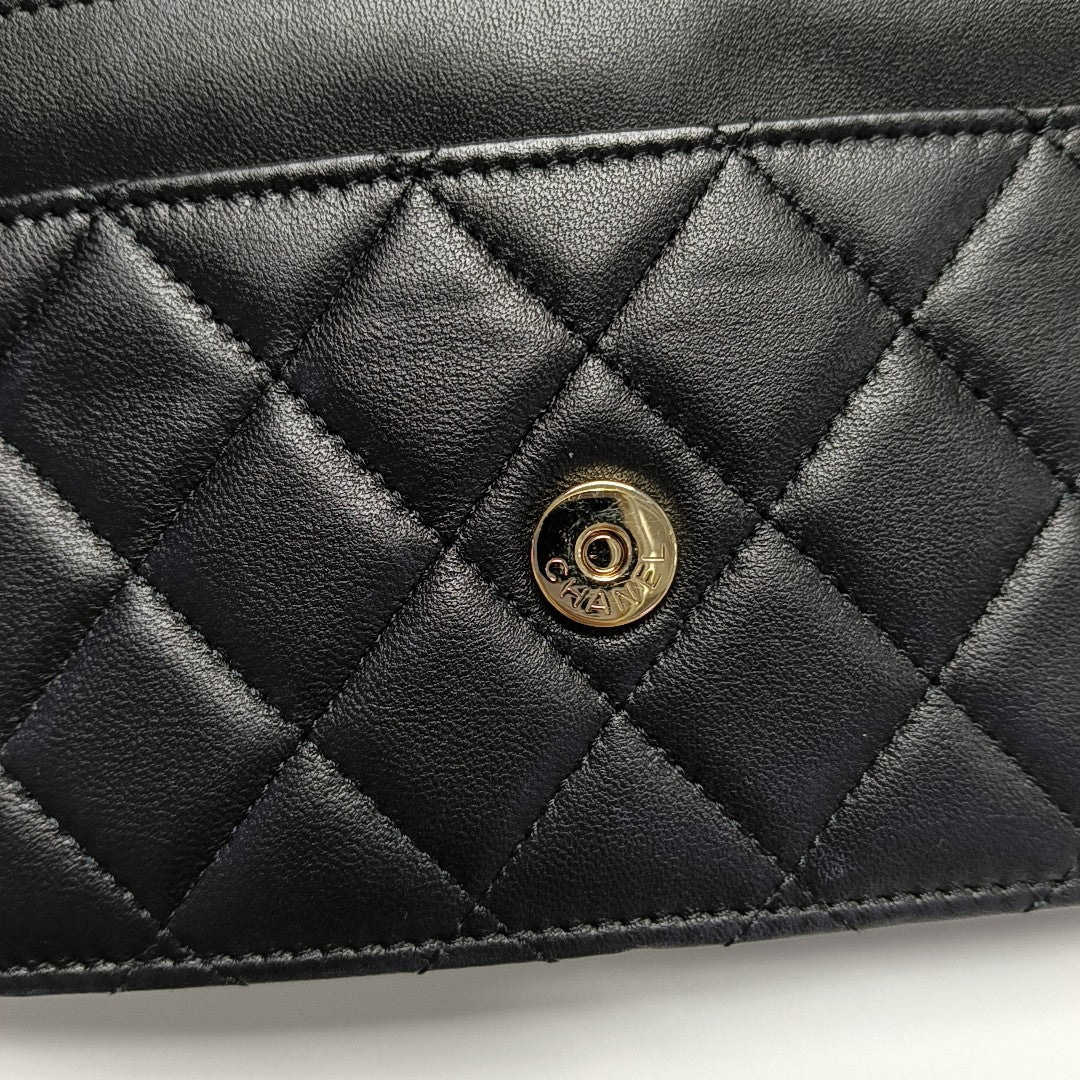 WOC Quilted Lambskin Black