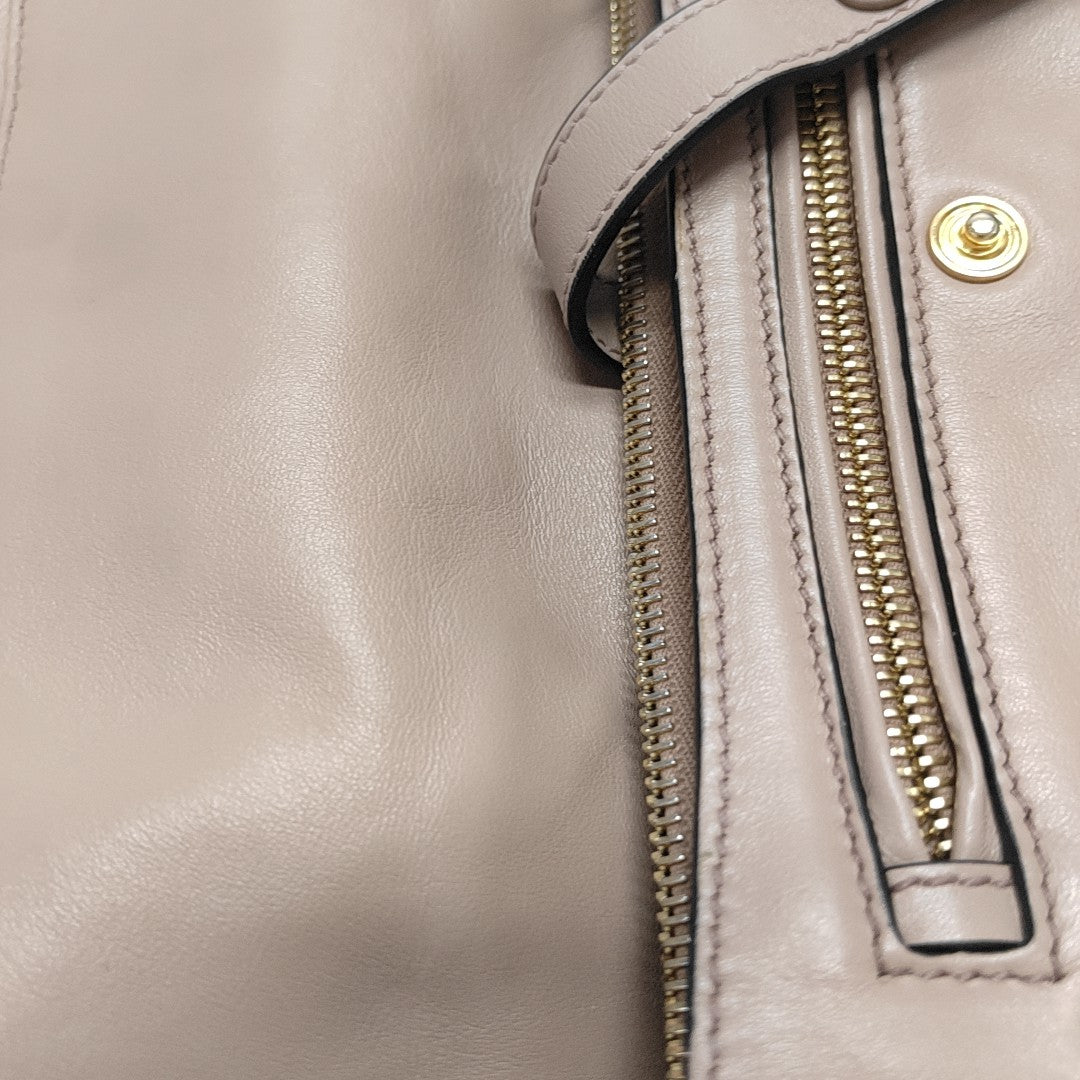 Calfskin Tote Bag Medium Pink
