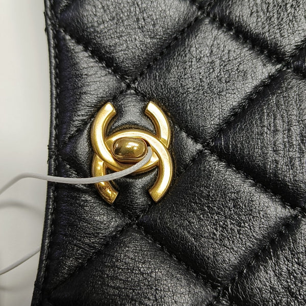 Quilted Lambskin Crossbody Bag Black