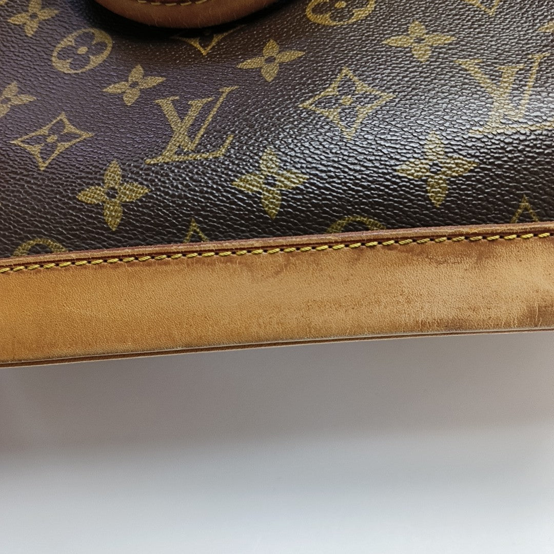 ALMA PM Monogram Coated Canvas Brown
