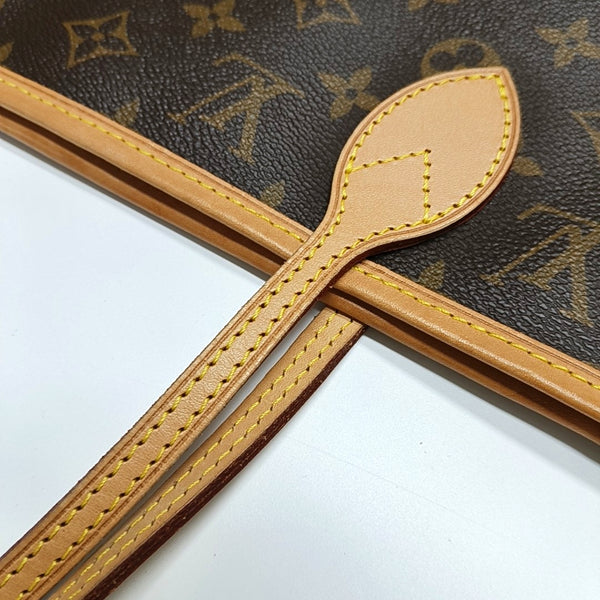 NEVERFULL MM Monogram Coated Canvas Brown