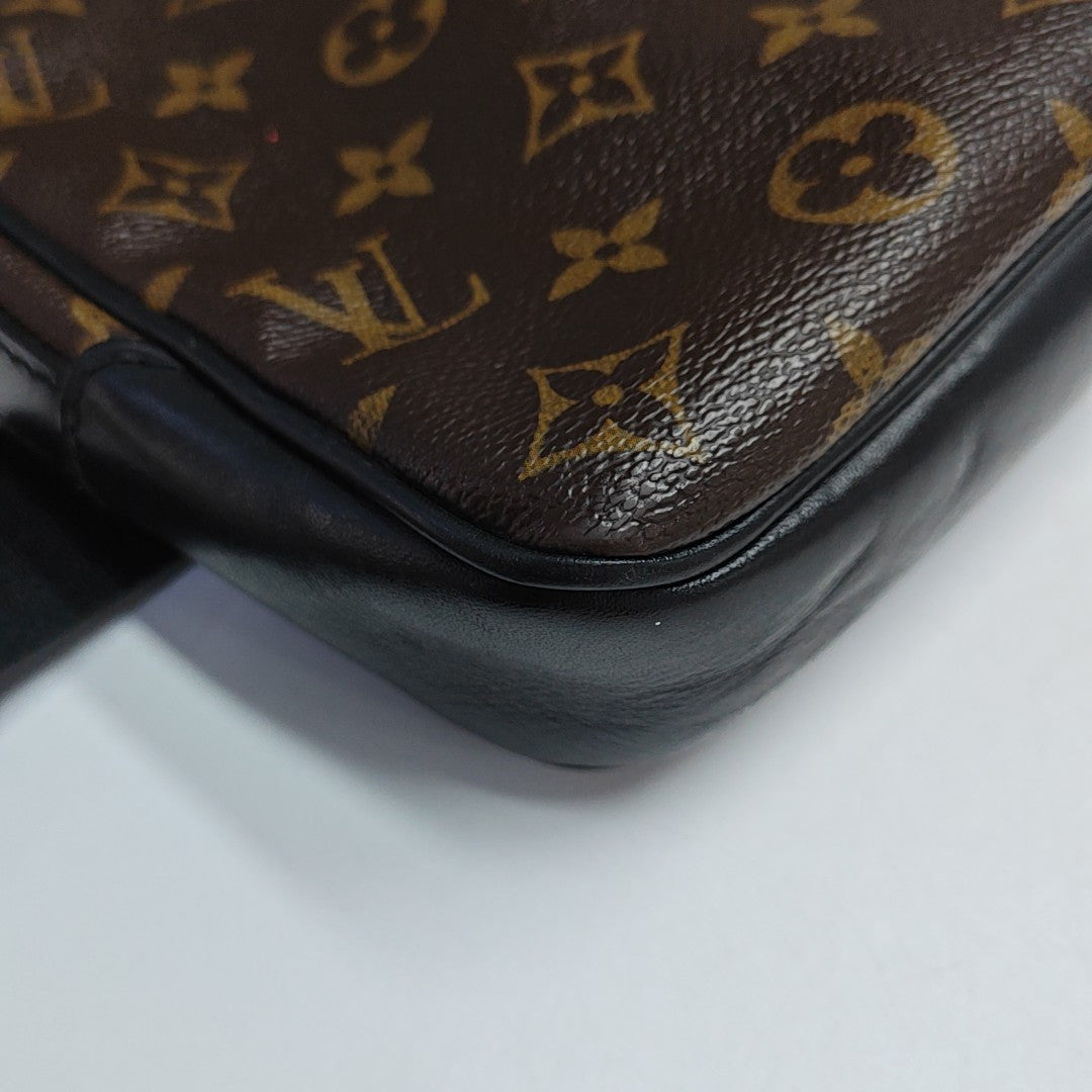 Monogram Coated Canvas Shoulder Bag Brown