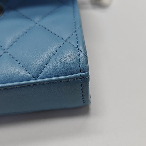 TRENDY CC Quilted Lambskin Blue