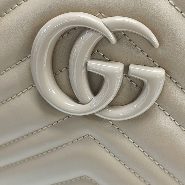 GG Marmont Small Quilted Calfskin Brown