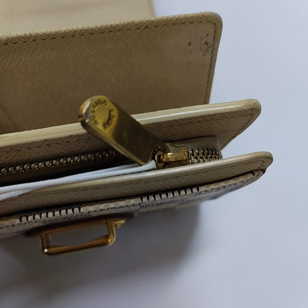 JOEY Damier Azur Coated Canvas White Wallet