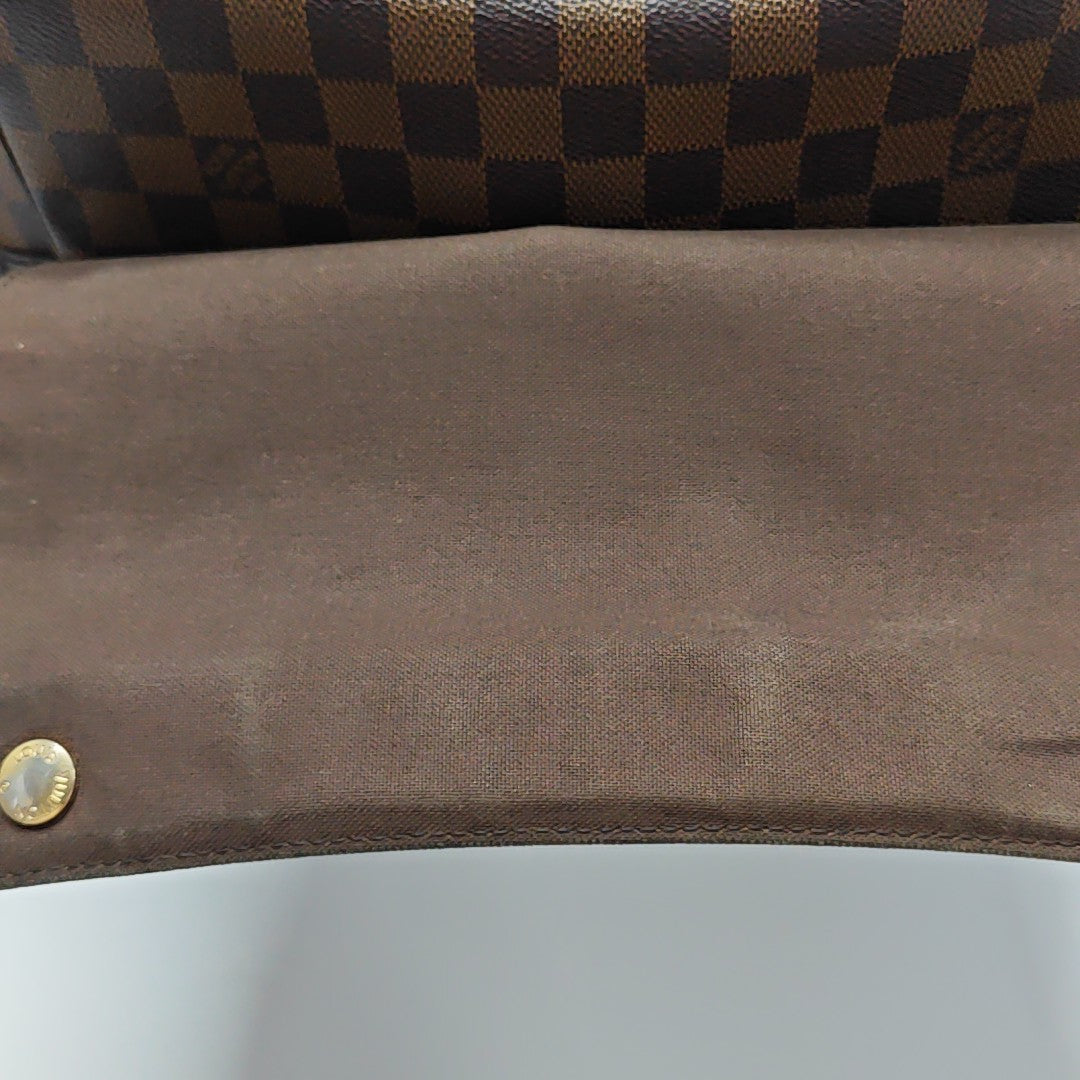NAVIGLIO MM Damier Ebene Coated Canvas Brown
