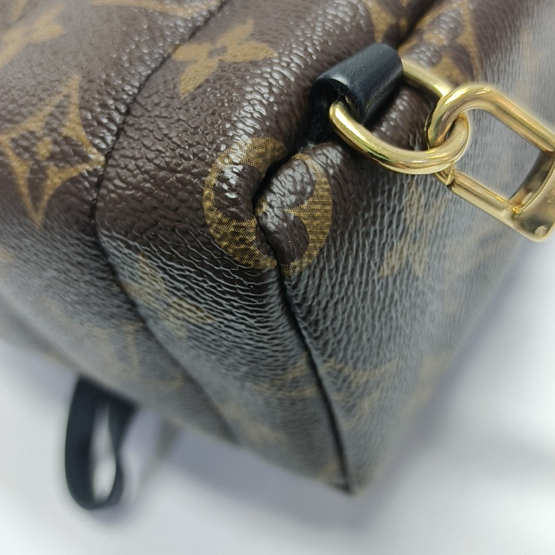 PALM SPRINGS Mini Monogram Coated Canvas Brown
