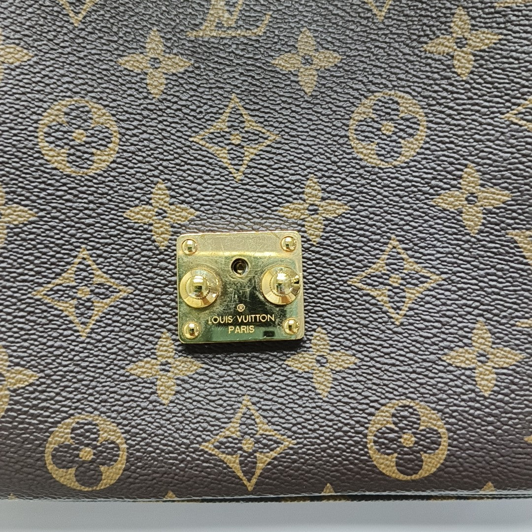 MÉTIS MM Monogram Coated Canvas Brown