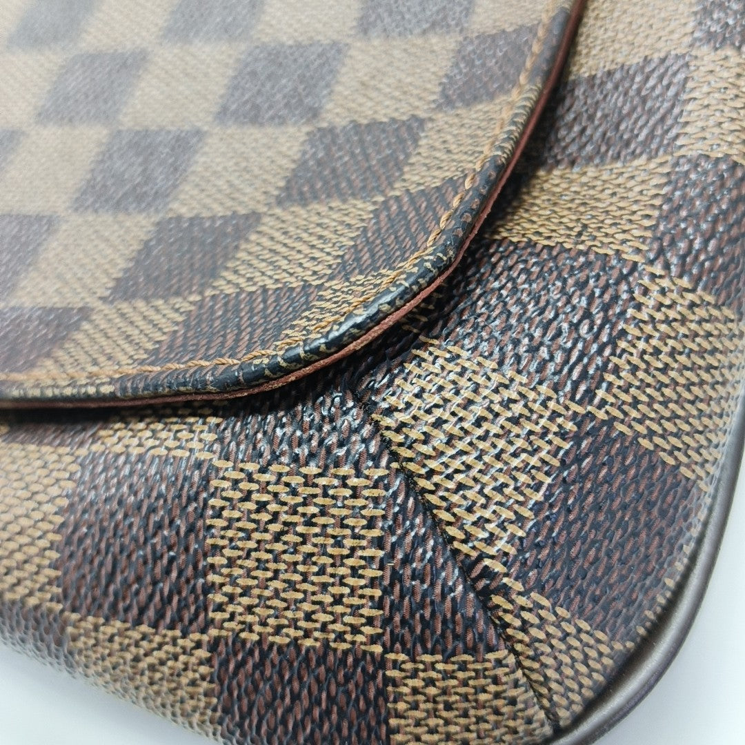 MUSETTE TANGO Damier Ebene Coated Canvas Brown