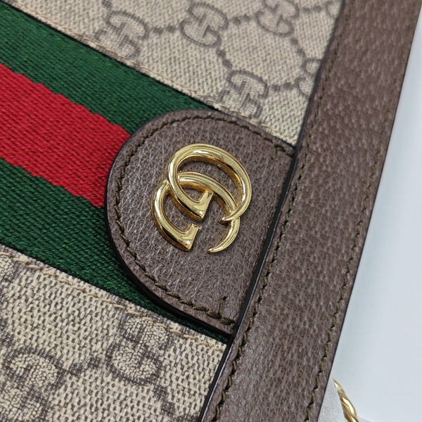 Authenticated pre-owned  Ophidia Small Monogram Coated Canvas Beige - Shoulder Bag at Looply