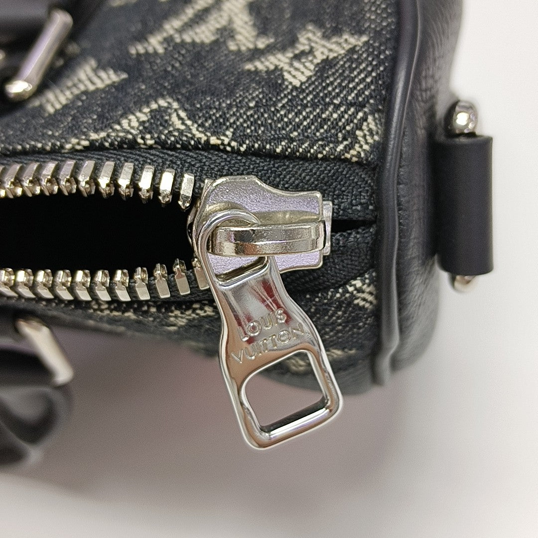 KEEPALL Nano Monogram Calfskin Black
