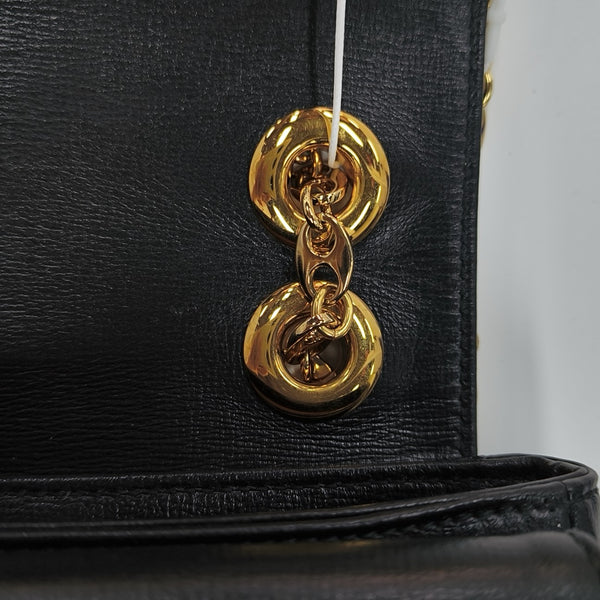 Calfskin Shoulder Bag Small Black