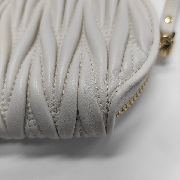 Quilted Lambskin Clutch White