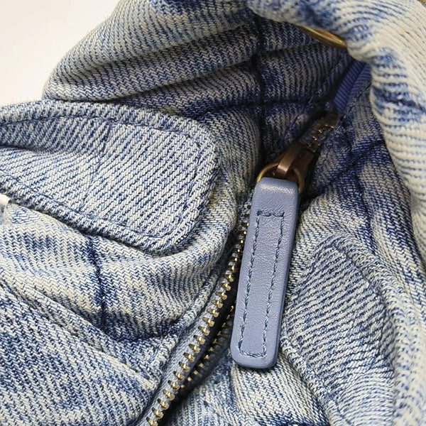Quilted Denim Blue