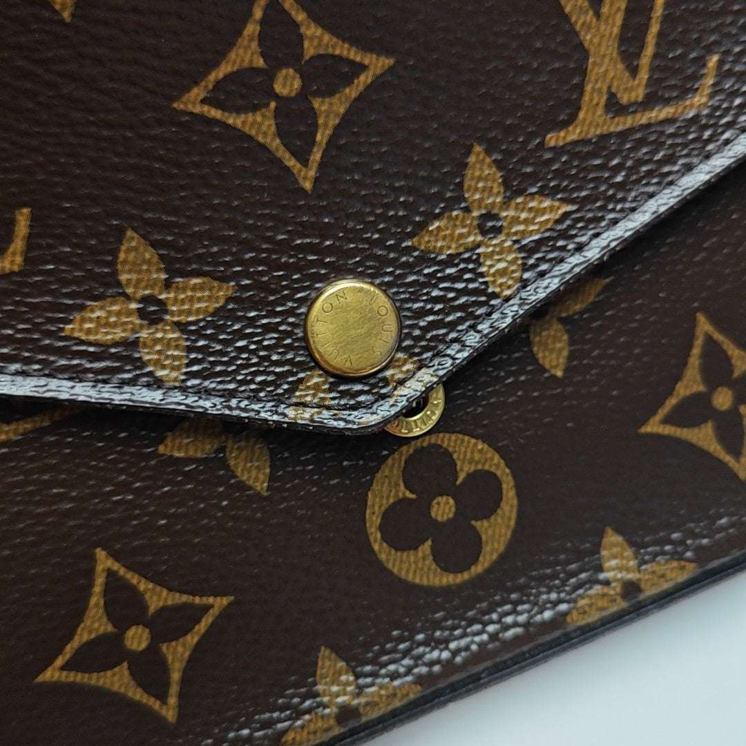 FÉLICIE Monogram Coated Canvas Brown