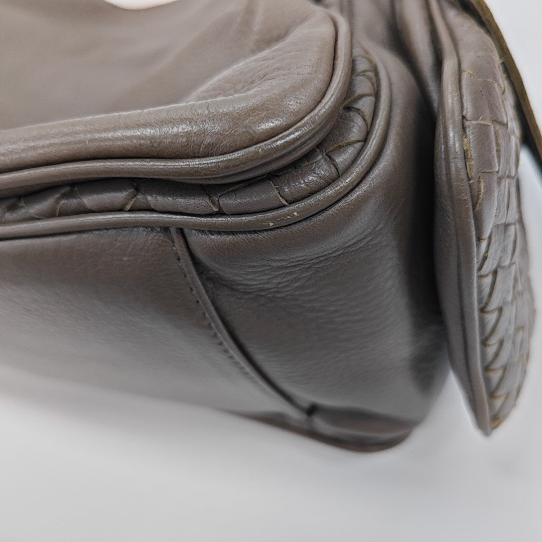 Calfskin Top Handle Bag Brown