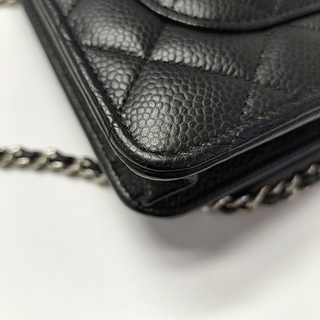 WOC Quilted Grained Calfskin Black