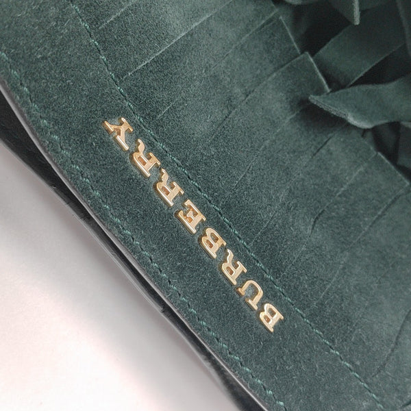 Suede Fringe Mini Suede Green