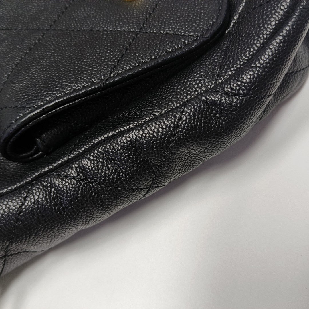 Suppletwins Quilted Grained Calfskin Black