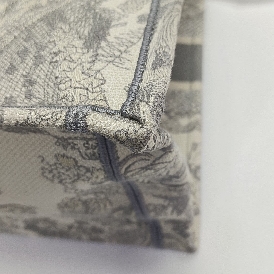Book Tote Medium Canvas Gray