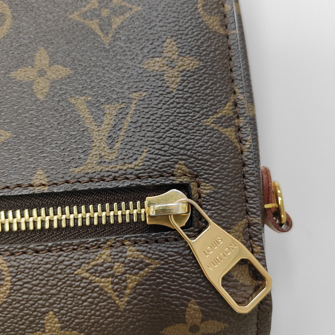 MÉTIS MM Monogram Coated Canvas Brown