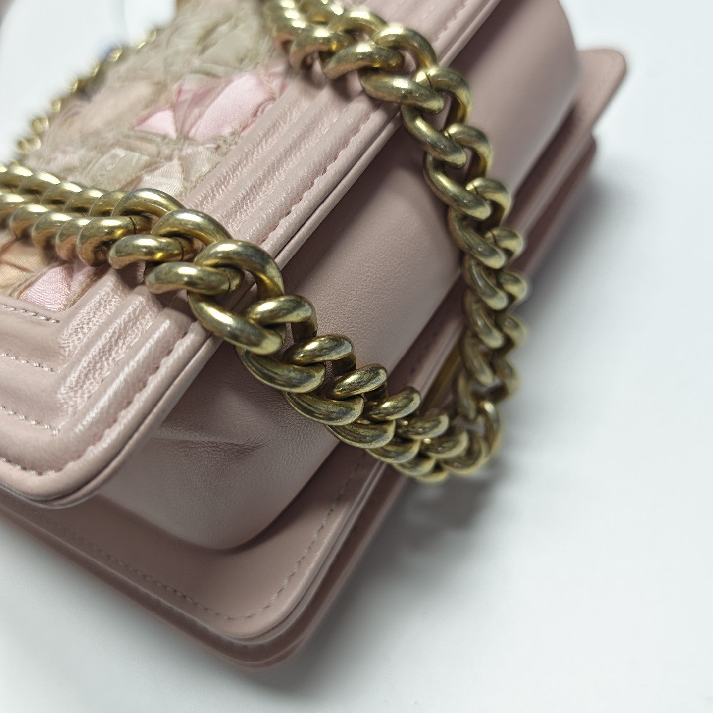 BOY CHANEL Quilted Fabric Pink