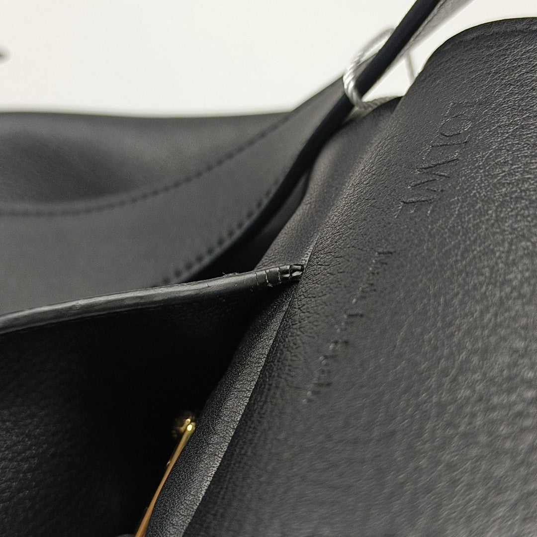 Puzzle Hobo Medium Calfskin Black