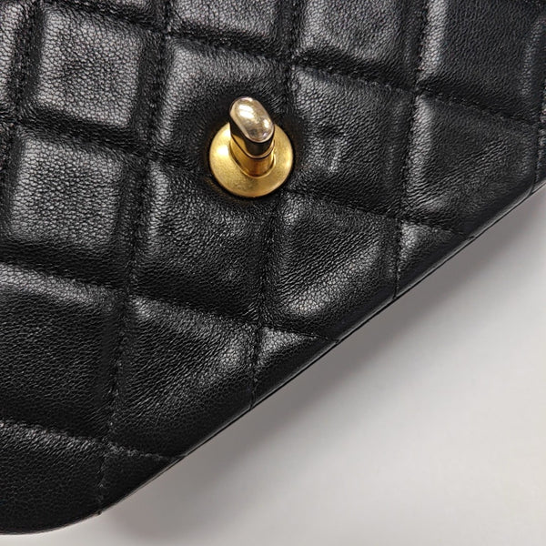 Quilted Lambskin Shoulder Bag Mini Black